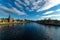 Beautiful cloudscape over a cityscape of Inverness, Scotland, United Kingdom