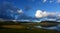 Beautiful cloudscape over lake