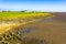 Beautiful coast mudflats and wadden sea seascape landscape Dorum Germany