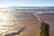 Beautiful coast mudflats and wadden sea seascape landscape Dorum Germany