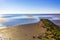 Beautiful coast mudflats and wadden sea seascape landscape Dorum Germany