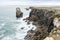 Beautiful coast of Papoa islet in Peniche, Portugal