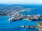 Beautiful coast of Sydney, aerial view