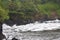 Beautiful Coastal inlet in Hawaii with waves slowly crashing on the shore