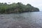 Beautiful Coastal shoreline in Hawaii with waves slowly crashing on the shore