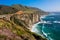 Beautiful Coastline along the Pacific in Big Sur,California