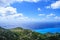 Beautiful coastline at Lefkada island in Greece. Top view, general plan