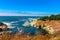 Beautiful coastline scenery on Pacific Coast Highway 1 at the US West Coast