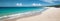 beautiful coastline, white sand beach, turquoise blue sea. Generative AI.