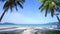 Beautiful coconut palm trees on the beach Phuket Thailand Patong beach Islands Palms leafs Palms grove on beach with white sandy s