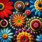 Beautiful collection of colorful flowers arranged together - generated with ai