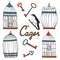 Beautiful collection of hand drawn cages