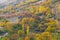 Beautiful color of tree in autumn season in Nagar valley in Pakistan