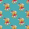 Beautiful colored ducks baby seamless pattern