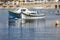 Beautiful colored small fishing boats in Marsaskala, Malta,