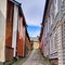 Beautiful colorful alleyway in old city