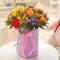 Beautiful colorful bouquet with exotic flowers