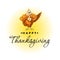 Beautiful, colorful cartoon of turkey bird for Happy Thanksgiving celebration, can be use as flyer, poster or banner