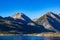 Beautiful and Colorful Colorado Rocky Mountain Autumn Scenery. Left to right. Quail Mountain, Mt. Hope, Rinker Peak