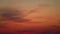 Beautiful colorful colored clouds in the summer sky. Multicolored bright sky at sunset. Pan.