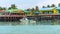 Beautiful and colorful cottages at Derawan Island Resort