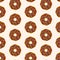 Beautiful colorful cute chocolate donuts circle realistic many taste pattern on cream