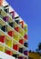 Beautiful colorful fasade of new hotel on sea resort.