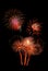 beautiful colorful firework isolated display for celebration hap