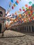 Beautiful and colorful flags at city center of Sao Luis: Brazil