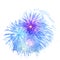 Beautiful colorful isolated firework display for celebration hap