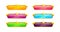 Beautiful colorful long horizontal buttons