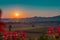 Beautiful colorful morning view of the village of Sankt Georgen im Attergau, idyllical austrian village in early morning, at