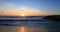 Beautiful colorful romantic sunset Pacific Ocean beach 4K