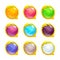 Beautiful colorful round buttons