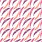 Beautiful colorful seamless pattern with elegant feathers or leaves - hand drawn vector