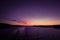 A beautiful, colorful seascape of the Sweden winter eventing from a ferry