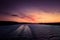 A beautiful, colorful seascape of the Sweden winter eventing from a ferry