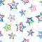 Beautiful colorful Snowflakes seamless pattern - hand drawn, great for Christmas or New Years themed fabrics, banners, wrapping