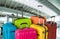 Beautiful Colorful suitcases on background