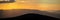 Beautiful colorful sunset in the Carpathian mountains