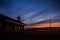 A beautiful colorful sunset view on the Morecambe beach