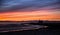 A beautiful colorful sunset view on the Morecambe beach