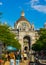 Beautiful colorful view of the historic monumental landmark Central Station in Antwerp, Belgium