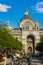 Beautiful colorful view of the historic monumental landmark Central Station in Antwerp, Belgium