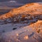 Beautiful Colorfull Sunset in a Mountain