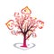 Beautiful,colourful Heart Tree, red & yellow heart,tre e,hearts