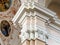 Beautiful column ornament in church interior