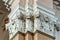 Beautiful column ornament in church interior