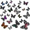 Beautiful Common Tiger Butterflies flying in grey scale color pr