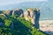 beautiful complex of Meteora monasteries built on rocks, Thessaly